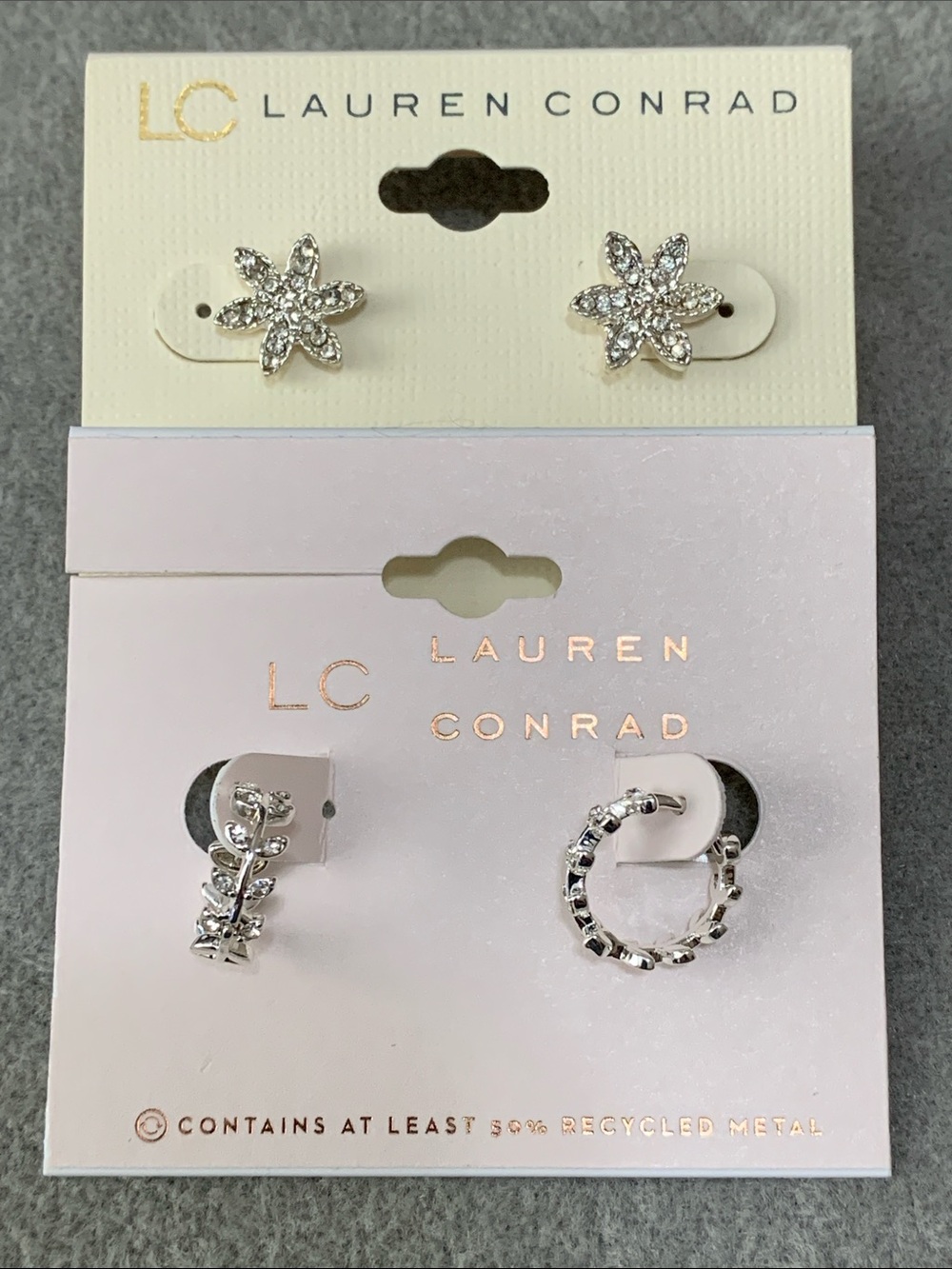 NWT LC Lauren Conrad 2 pair set of earrings